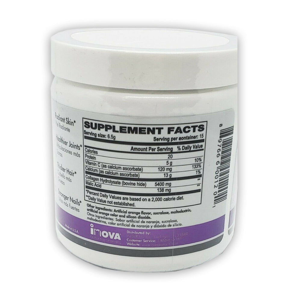 Colageina 10 Hydrolyzed  Collagen Powder Supplement. Made with Vitamin C. 3.5 oz