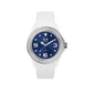 ICE Crystal White Stainless Steel Case and Silicone Strap Women's Watch. 017235