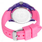 ICE Cartoon Purple Stainless Steel Case & Pink Silicon Strap Girls Watch. 017729