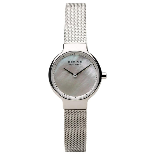 Bering Time Max René Silver Steel Case with Pearl Dial Women's Watch. 15527-004
