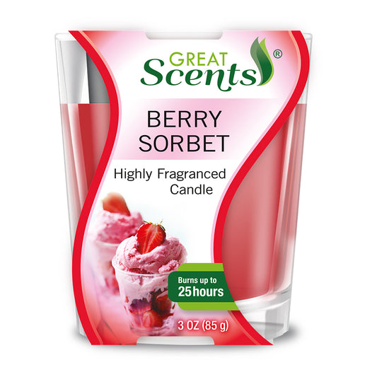 Great Scents Scented Candle - Berry Sorbet 3 Oz