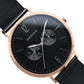 Bering Time Classic Rose Gold Steel Case with Black Dial Men's Watch. 14240-163