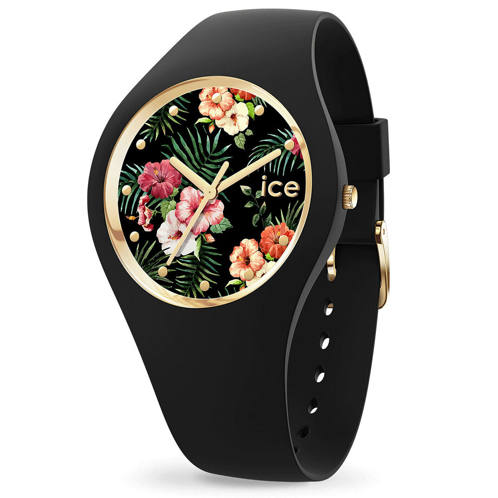 ICE flower Colonial Black Stainless Steel Case and Strap Women's Watch. 016671