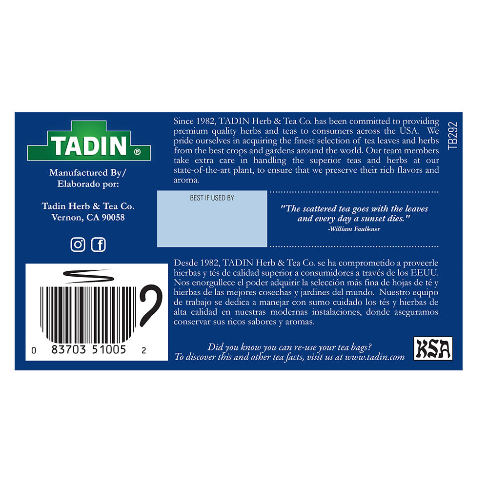 Tadin Tea Detox. 24 Bags. 1.19 Oz