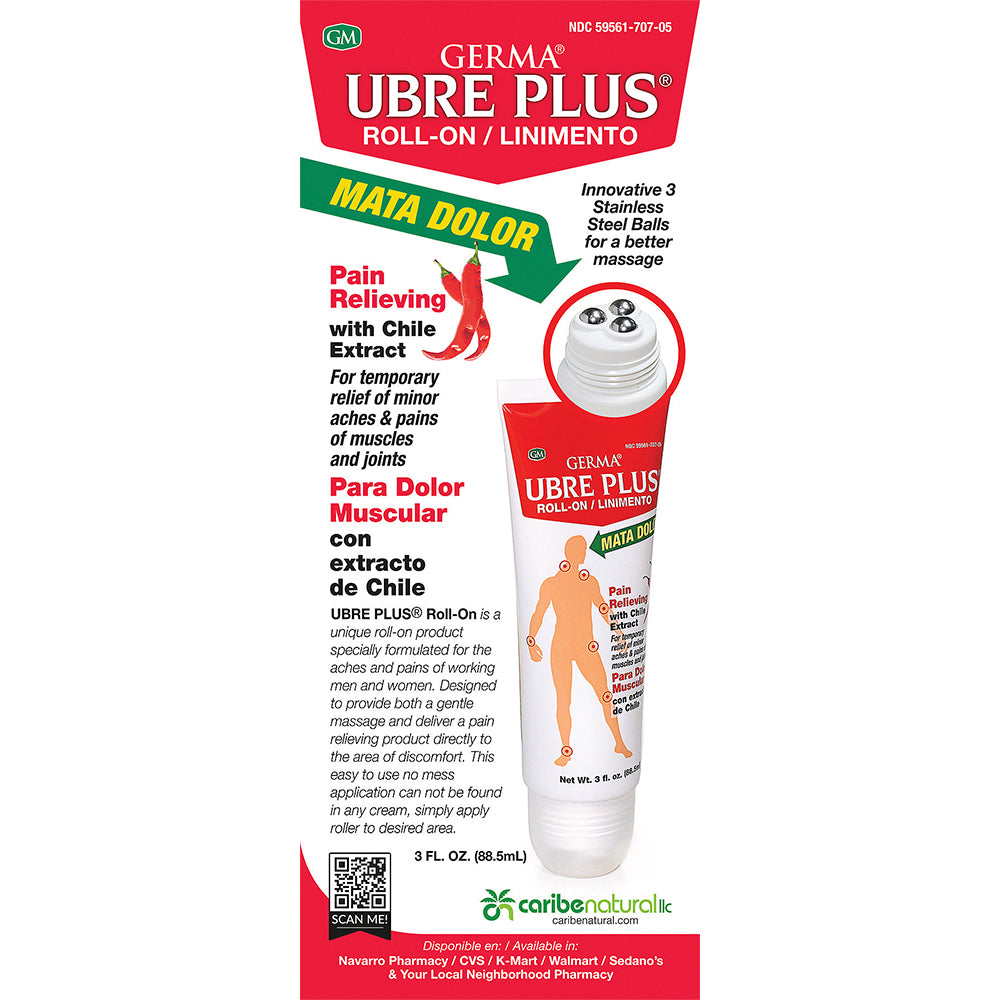 Germa Udder PLUS Roll On Pain Relief/UBRE Plus Rolon Alivio de Dolor, 3oz Bottle - SotoDeals
