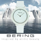 Bering Time Ceramic Stainless Steel Case & White Strap Women'S Watch. 11435-654