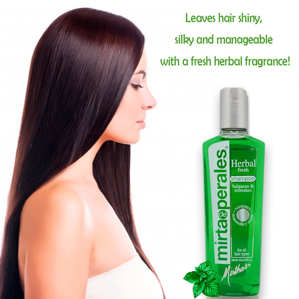 Mirta De Perales Herbal Shampoo, Dandruff Control, For All Hair Types 8 Oz.