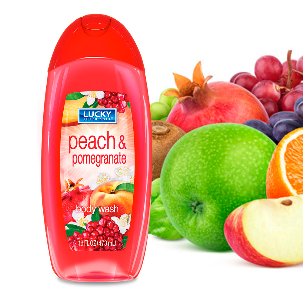 Lucky Super Soft Body Wash - Peach & Pomegranate 16 fl.oz.