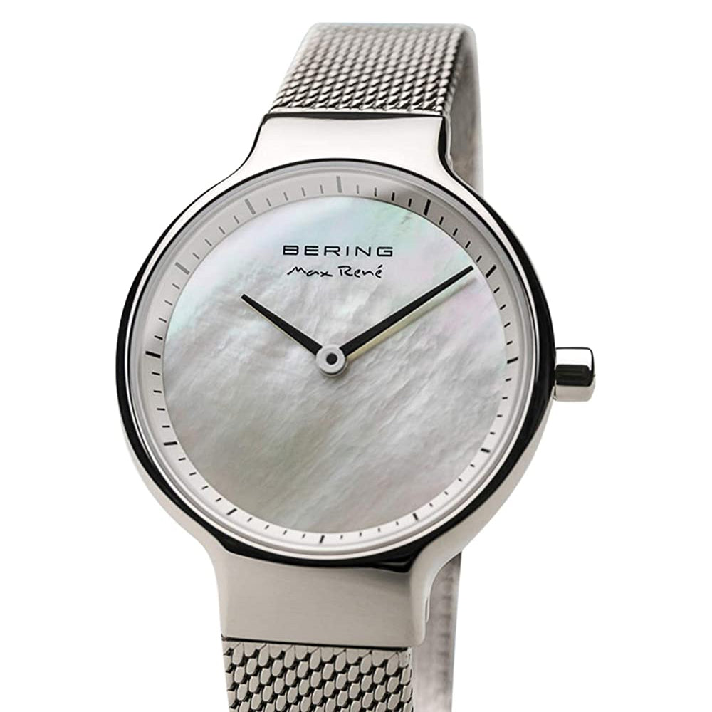Bering Time Max René Silver Steel Case with Pearl Dial Women's Watch. 15527-004