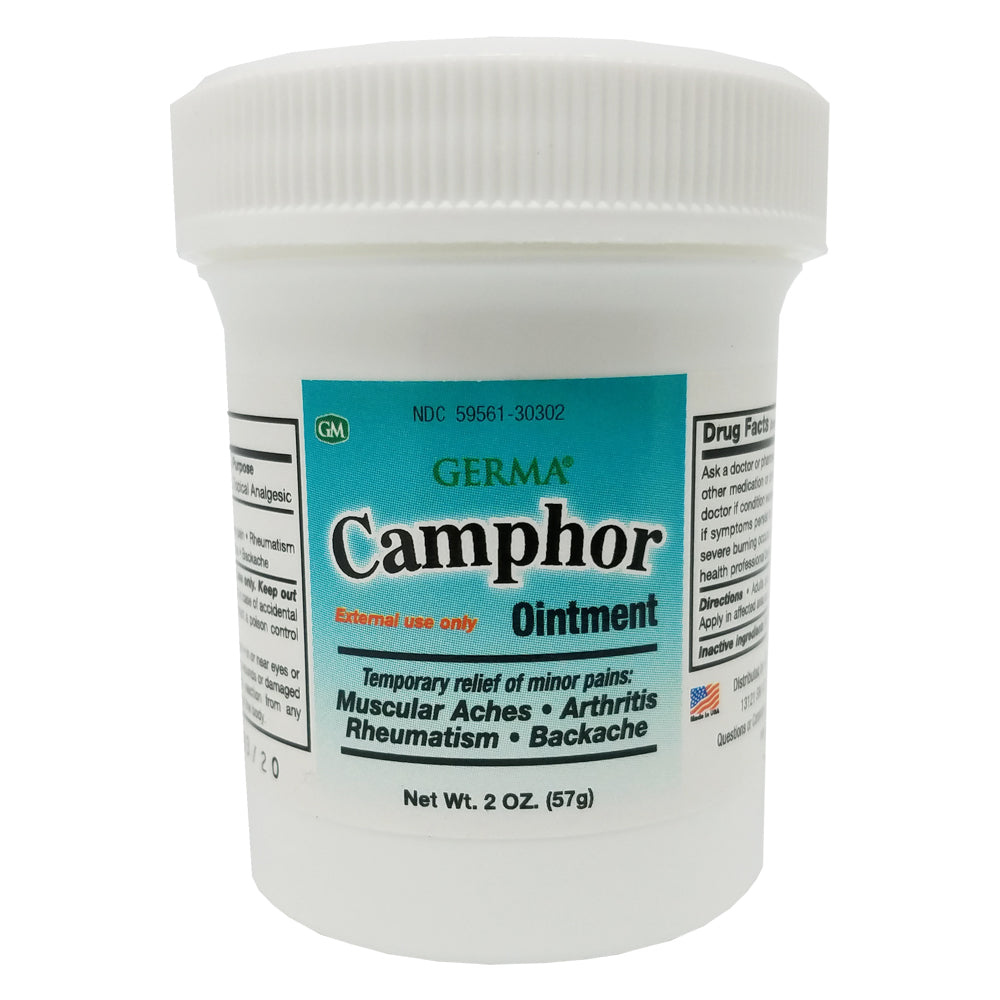 Germa Camphor Ointment, Relieve Pain/Pomada de Alcanfor, Alivio del Dolor - 2oz - SotoDeals
