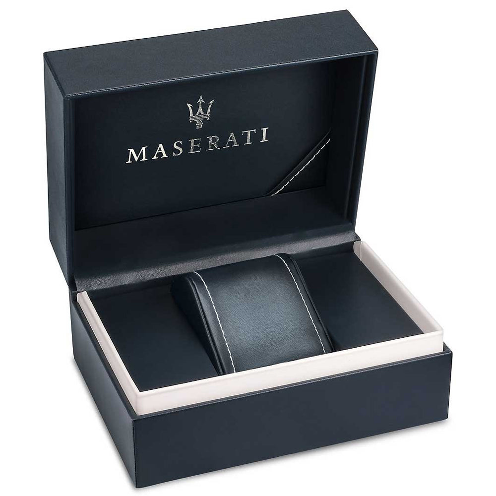 Maserati Traguardo Gold Steel Case & Strap, Black Bezel Men's Watch. R8873612041