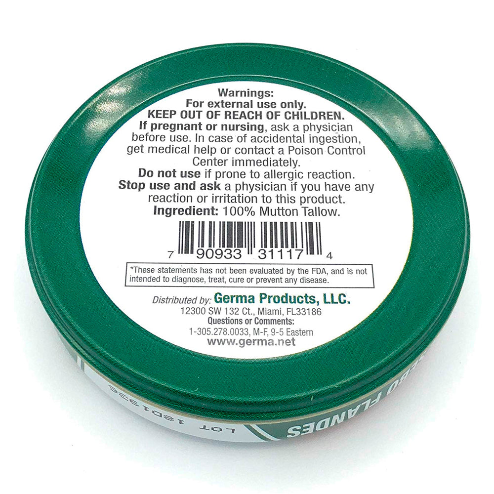 Germa Natural Mutton Tallow, 100% Pure / Sebo Flandes Natural, 100% Puro